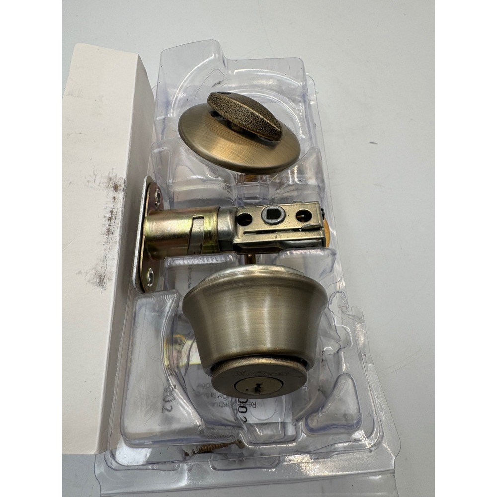 Kwikset 660 Single Cylinder Deadbolt SmartKey Antique Brass 96600-749
